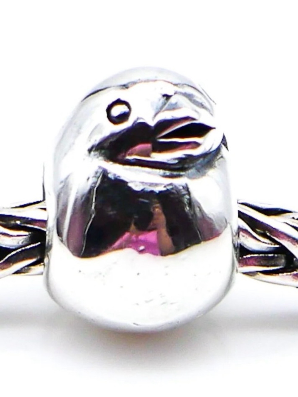 TrollBeads Silver Chick Charm Bead - Polished Sterling Silver -Retired